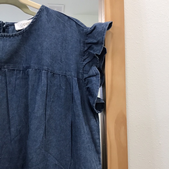 Chambray ruffled dress - Picture 3 of 4